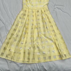 Yellow Checkered Women’s Dress